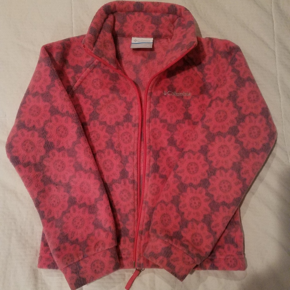 Columbia girls zip up fleece